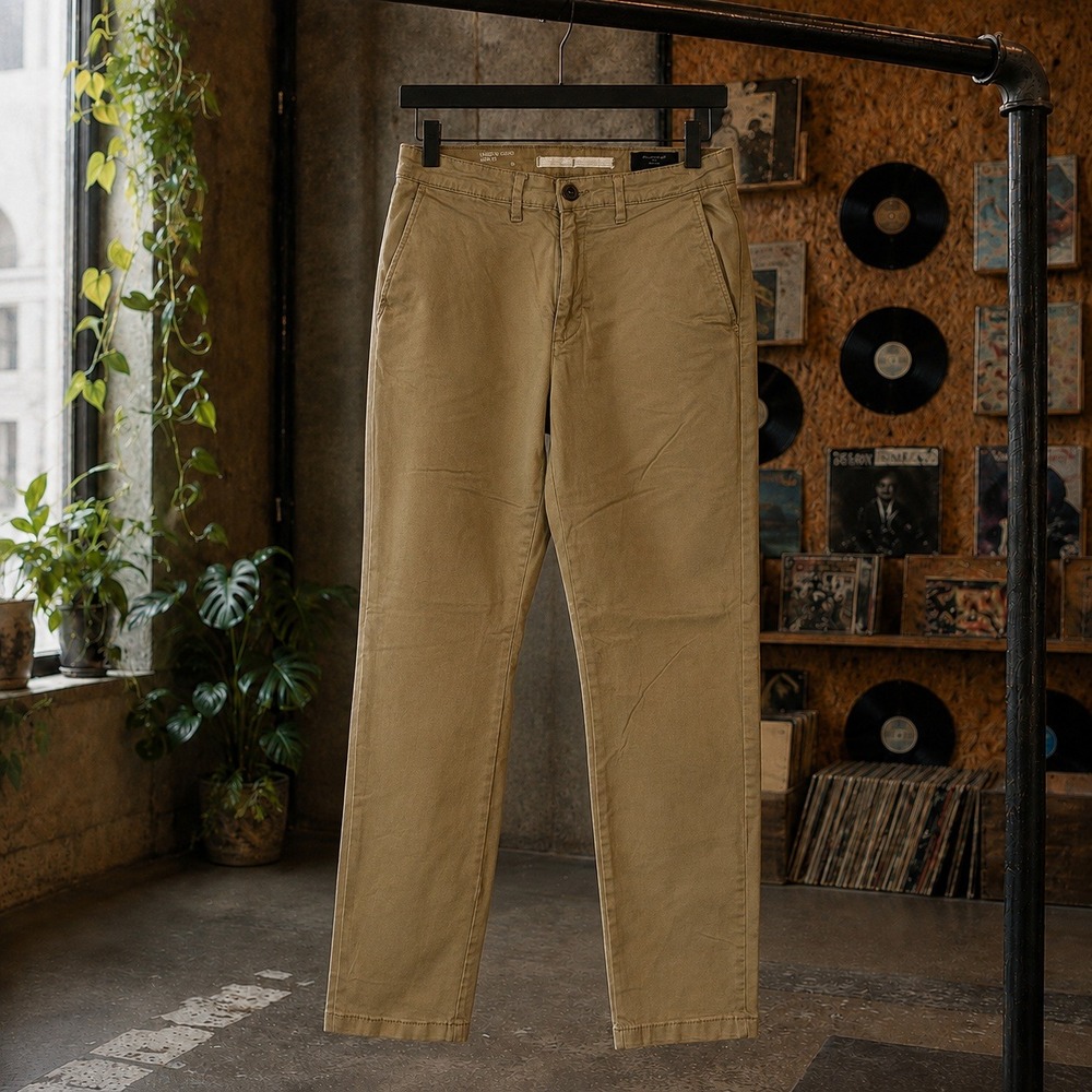 Banana Republic Lived-In‎ Chino Slim Fit Khaki Pants Tan 30x32 Mens